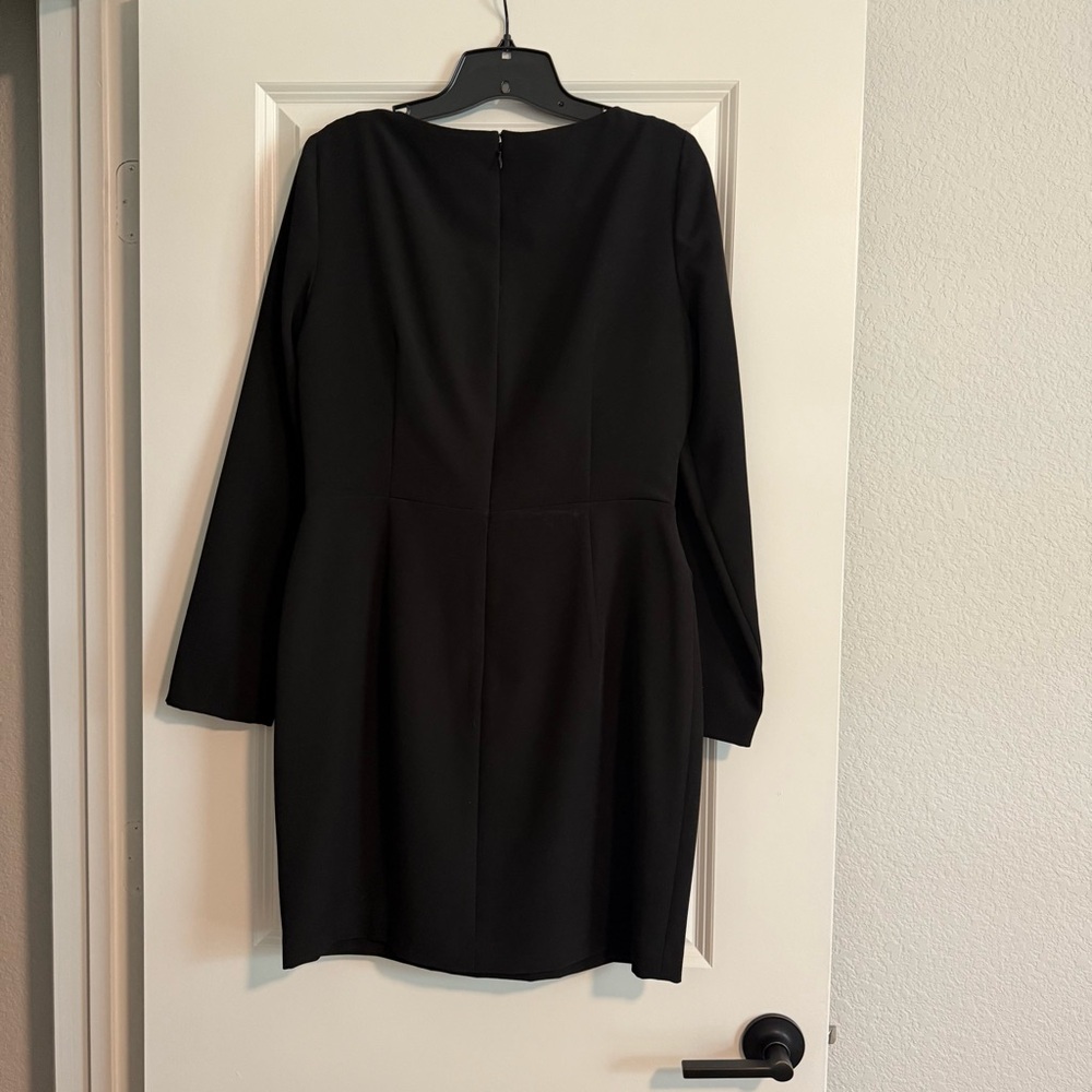 GIANNI BINI BLACK WRAP DRESS SIZE 10 - Picture 2 of 3